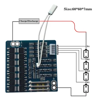 

Protection Circuit Module 4S 30A PCM BMS PCB LiFePO4 Battery Protection board For 14.4V LiFePO4 Battery Pack