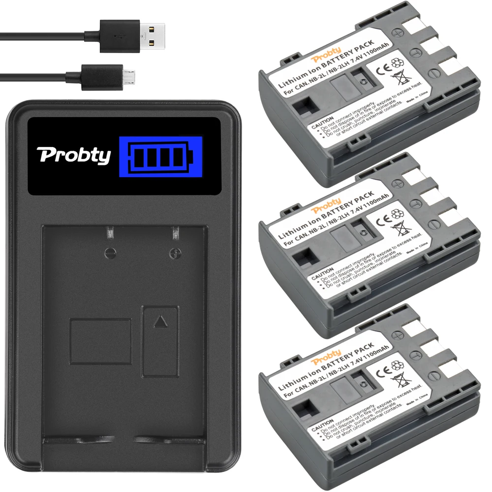 

NB-2LBattery&Charger for CANON Digital EOS 350D/400D Rebel XT XTi NB-2JH NB-2L ZR-100 ZR100 ZR200 ZR300 ZR400 ZR500 ZR600 ZR700