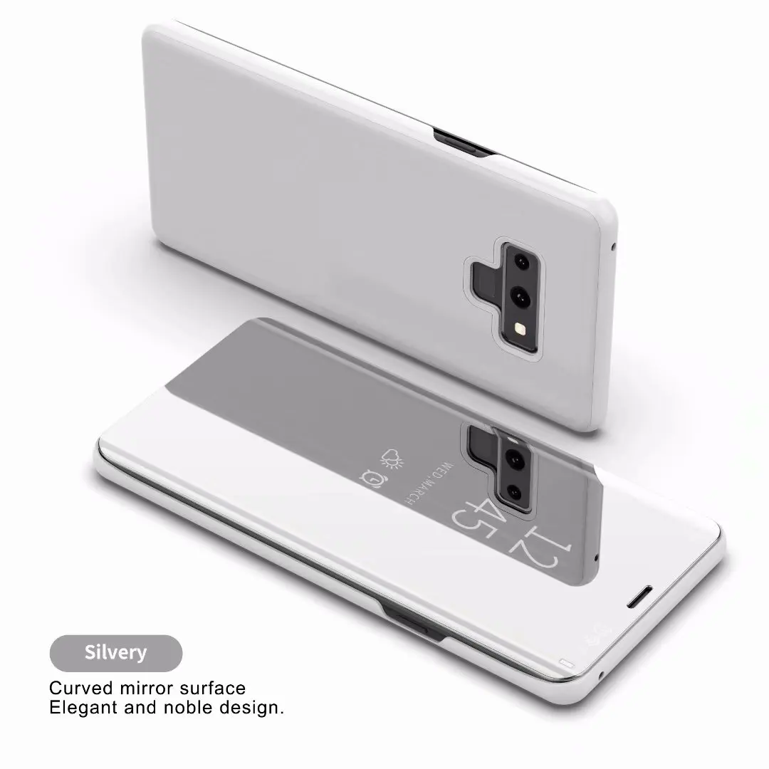 Умный зеркальный флип-чехол для samsung Galaxy Note 9 8 7 S10 S9 S8 Plus Lite гальванический прозрачный держатель для телефона(XS0320