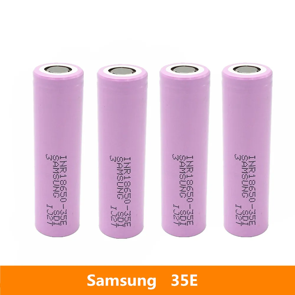 4 шт. 3,7 V 18650 3500mah 13A Разрядка Для samsung INR18650-35E литий-ионная батарея IMR для игрушек E-cig фонарь фонарик и т. Д