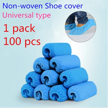 

100pcs/pack Quality thick non woven Disposable shoe covers fabrics food industry medical hospital cleaning room Shoes Cover