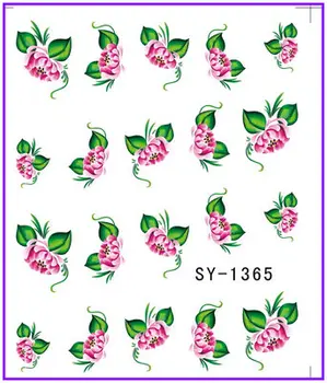

6 PACK/ LOT GLITTER WATER DECAL NAIL ART NAIL STICKER FLOWER ICELAND POPPY EPIPHYLLUM SY1365-1370