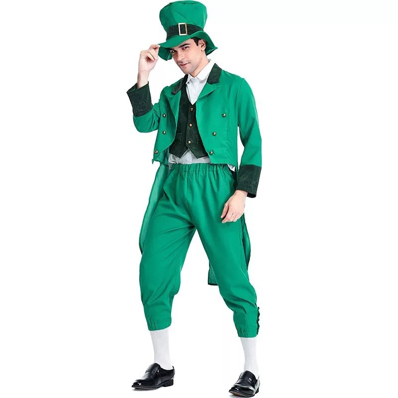 

Ireland Goblin Irish Family Group Children Leprechaun Costume Idea St Patrick's Day Elf Outfit Cheap Fancy Suits For Man & Kids