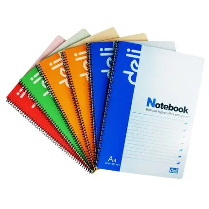 

1 Pc 80 Sheets 30 Lines Diary Memos A4 Big Size Soft Copybook Paper Cover Spiral Notebook Composition Book Deli 7689