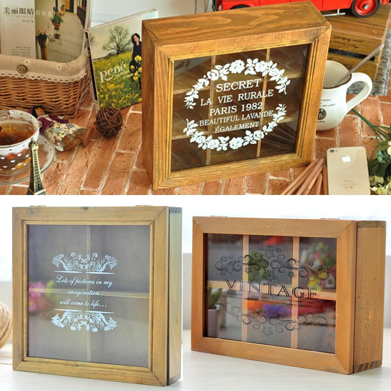 Compra caja de madera de vidrio online al por mayor de China, Mayoristas de caja de madera de