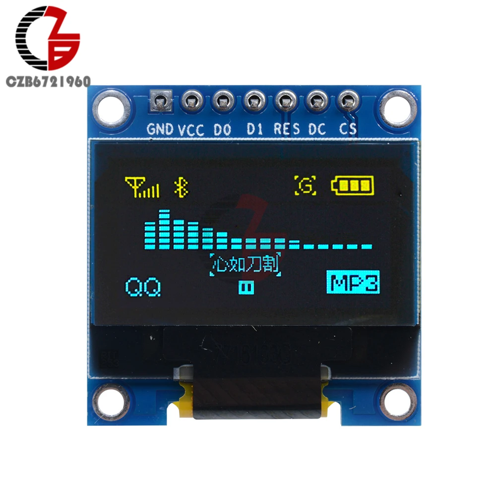 

0.96 inch I2C IIC SPI 128x64 OLED Display STM32 CSR 12864 LCD Screen Board GND VCC SCL SDA 7Pin DC 3V-5V for Arduino