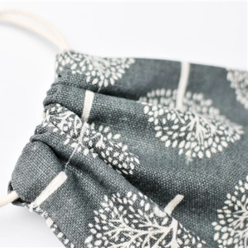 Дизайн Ретро Женская Хлопковая сумка для покупок на шнурке модная экологическая многоразовая Складная тканевая сумка для нижнего белья