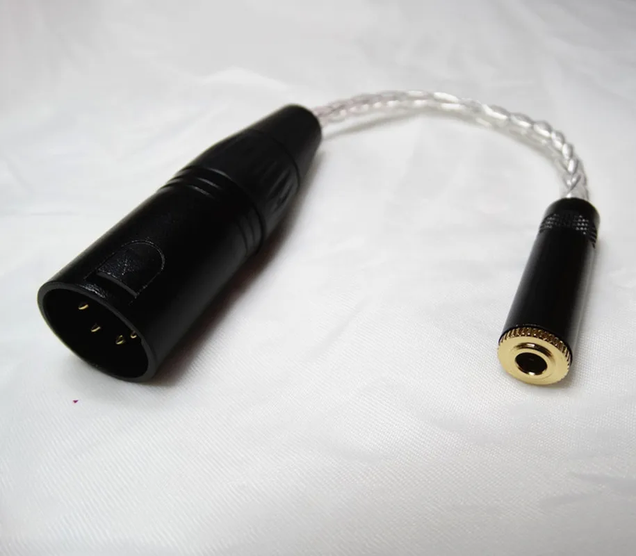 4 контактный XLR штекер 10 см сбалансированный до 1/8 3 5 мм Женский кабель для