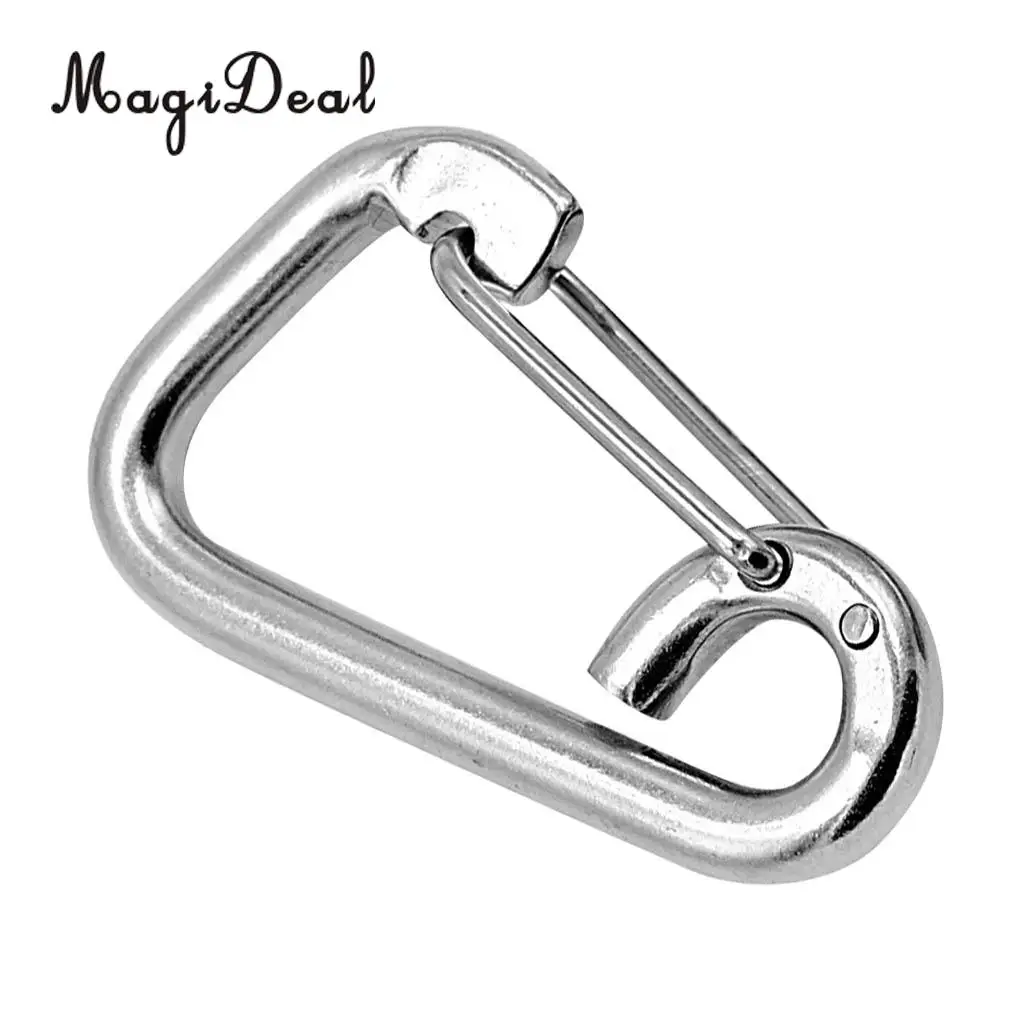 MagiDeal Durable 304 Stainless Steel Spring Hook Carabiner Clip Keychain for Camping Fishing Traveling Hiking Acce 3 Differ Size