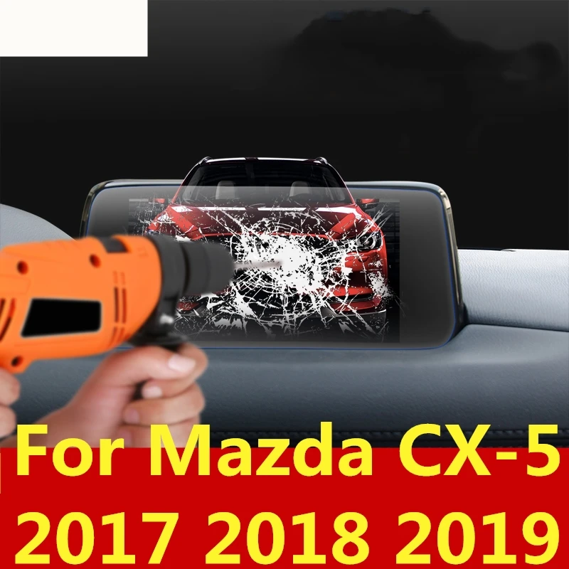 

For Mazda CX-5 CX5 CX 5 2017 2018 2019 Car styling Navigation Tempered Glass Screen Protector Steel Portective Car accessories
