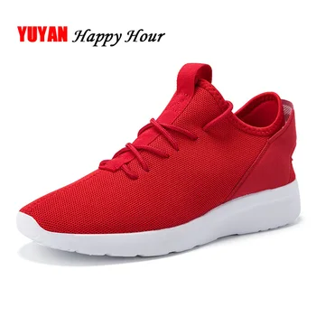 

High top Sneakers Men Shoes 2019 Spring Men Casual Shoes Breathable Mesh Male Shoes Black White Red KA980