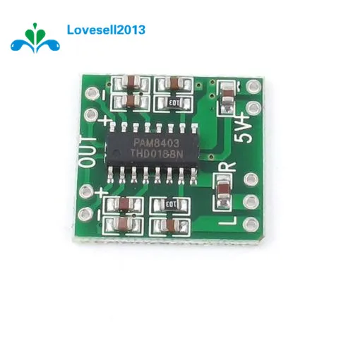 

10Pcs 2x3W Dual Channel Mini Digital Power Amplifier Board PAM8403 For Arduino Class D Stereo Audio Amplifier Module 5V Power