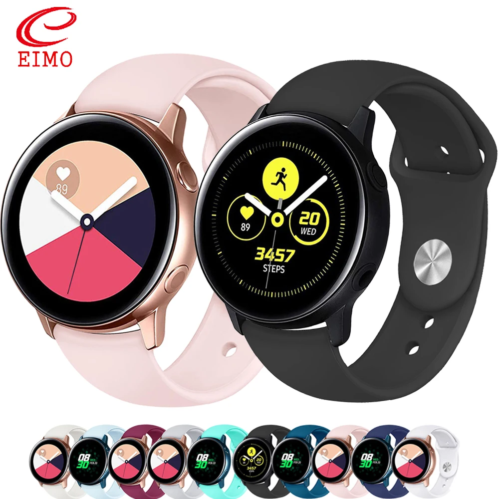 Galaxy watch активный ремешок для samsung galaxy watch 42 мм amazfit bip 20 мм ремешок для часов gear sport S2 huawei watch 2 pro Аксессуары