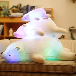 Милый Креативный светодиодный мигающий белый медведь гигантский белый медведь плюшевая игрушка светящаяся кукла светящаяся Подушка