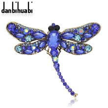2016 New Fashion Dragonfly crystal jewelry shining brooch bouquet Vintage beautiful Brooches For women christmas accessories