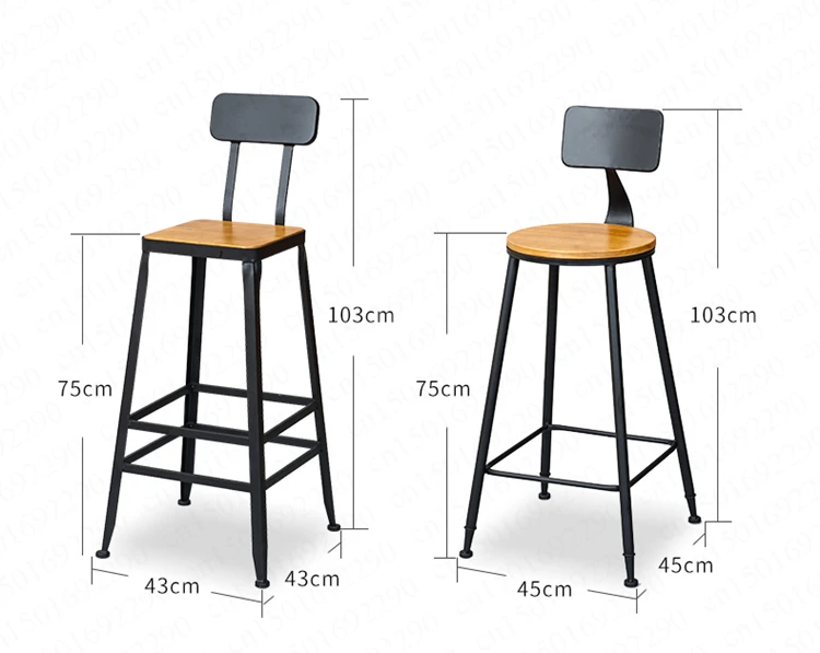 Столы и стулья Американский Ретро барные стулья современный минималистичный настенный высокий стул чайный магазин Кофейня Бар Досуг комбинация