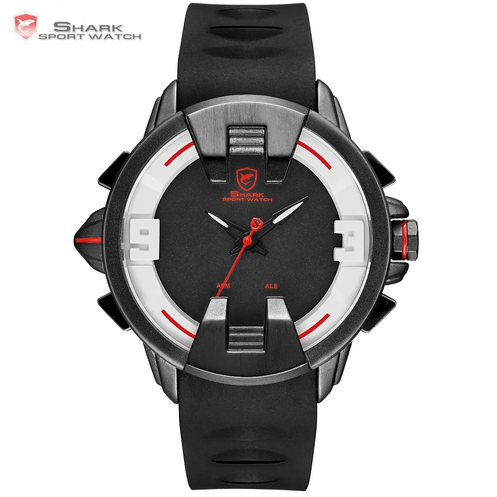 

New Wobbegong SHARK Brand Male Watch Alarm Dual Time Digital Analog Display Men's Quartz Sport Watches Tag Relogio Clock / SH559