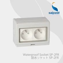 Saipwell ABS Материал IP55 водонепроницаемый французский Стиль розетки 20A 110-250 V SP-2FR 2 банды/пути