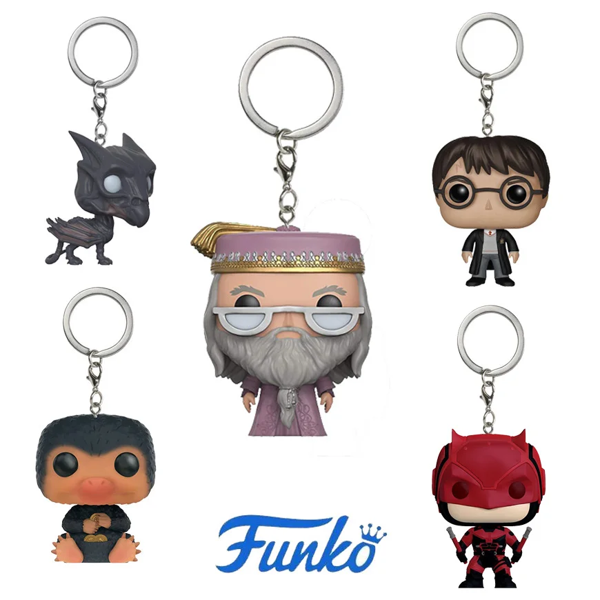 

Harri Potter PVC 3D Keychain Albus Dumbledore Hermione Granger Severus Snape And The Fantastic Beasts Action Figure Collection
