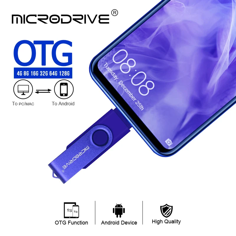 USB флеш накопитель OTG высокоскоростной 2 0 128 ГБ 64 32 16 8 внешнее хранилище двойное