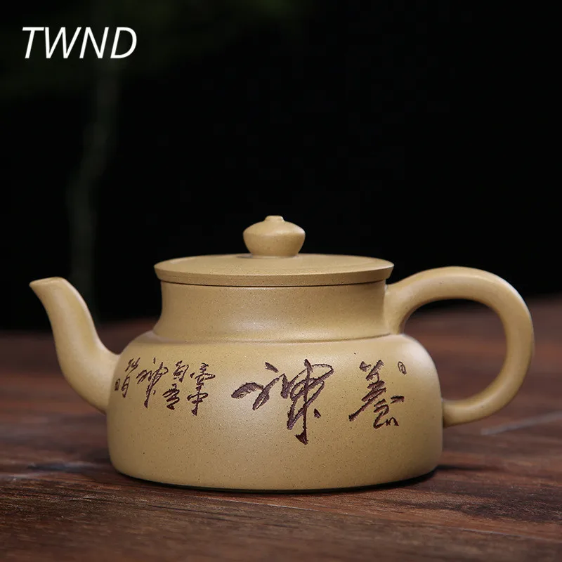 

250CC Handmade zisha teapot ore purple clay yixing kettle handpainted pot kung fu drinkware suit tie guan yin dahongpao puer