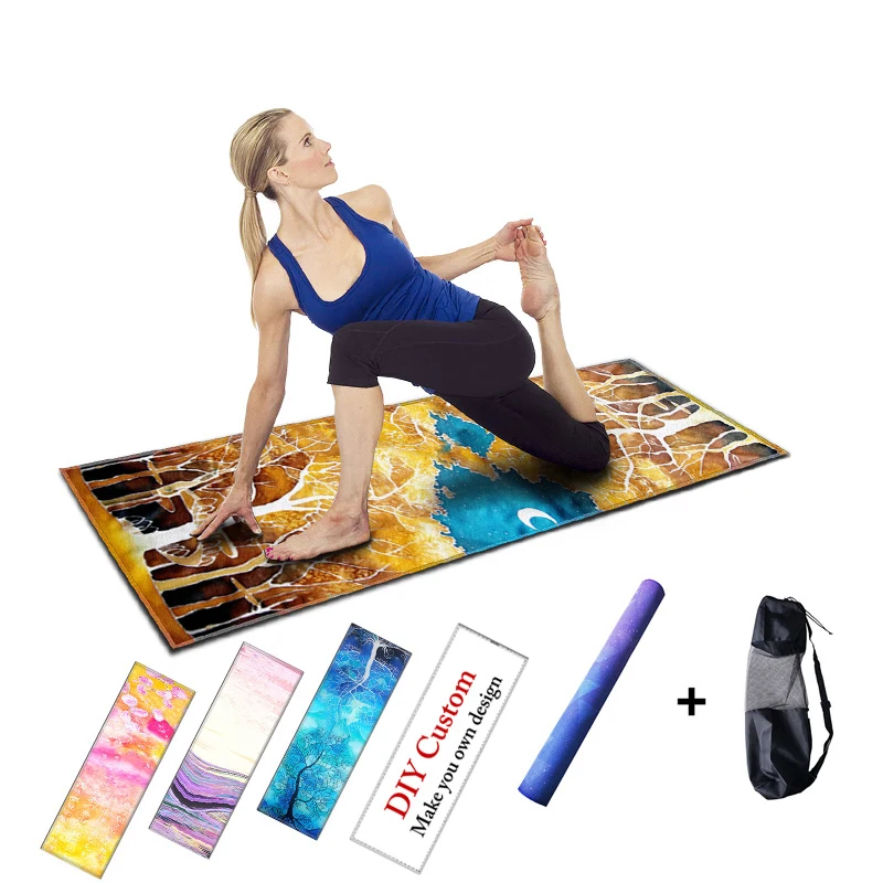 Colorful Rubber Fitness Mat Yoga Mats Covers Health Fitness Carpet