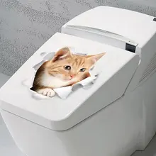 Съемная 3D наклейка с рисунком кота декор для коридора искусство подходит для гостиной