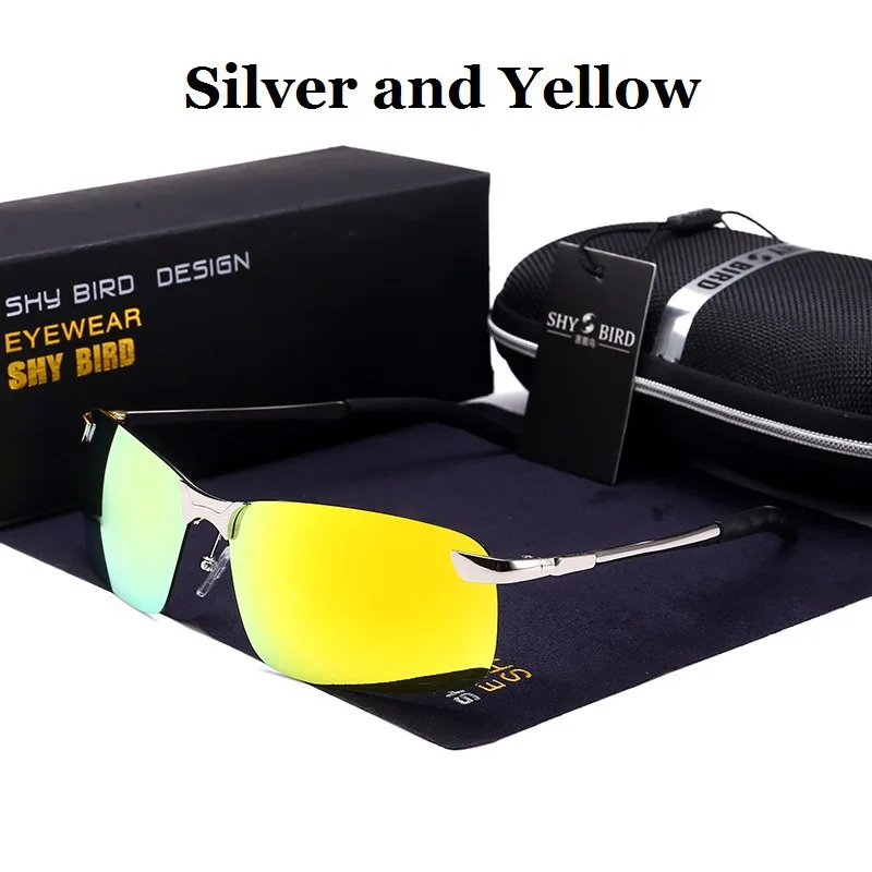 Новые унисекс поляризованные фотохромные мужские солнцезащитные очки с зеркальным покрытием для вождения, роскошные брендовые дизайнерские очки - Цвет линз: C8