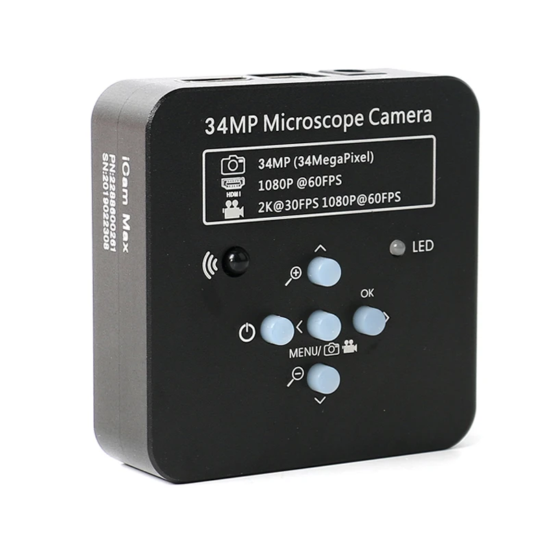 34MP 1080P Свободно регулируемая подставка HDMI видео промышленность микроскоп камера видеорегистратор 100X C крепление объектива для пайка ПХД