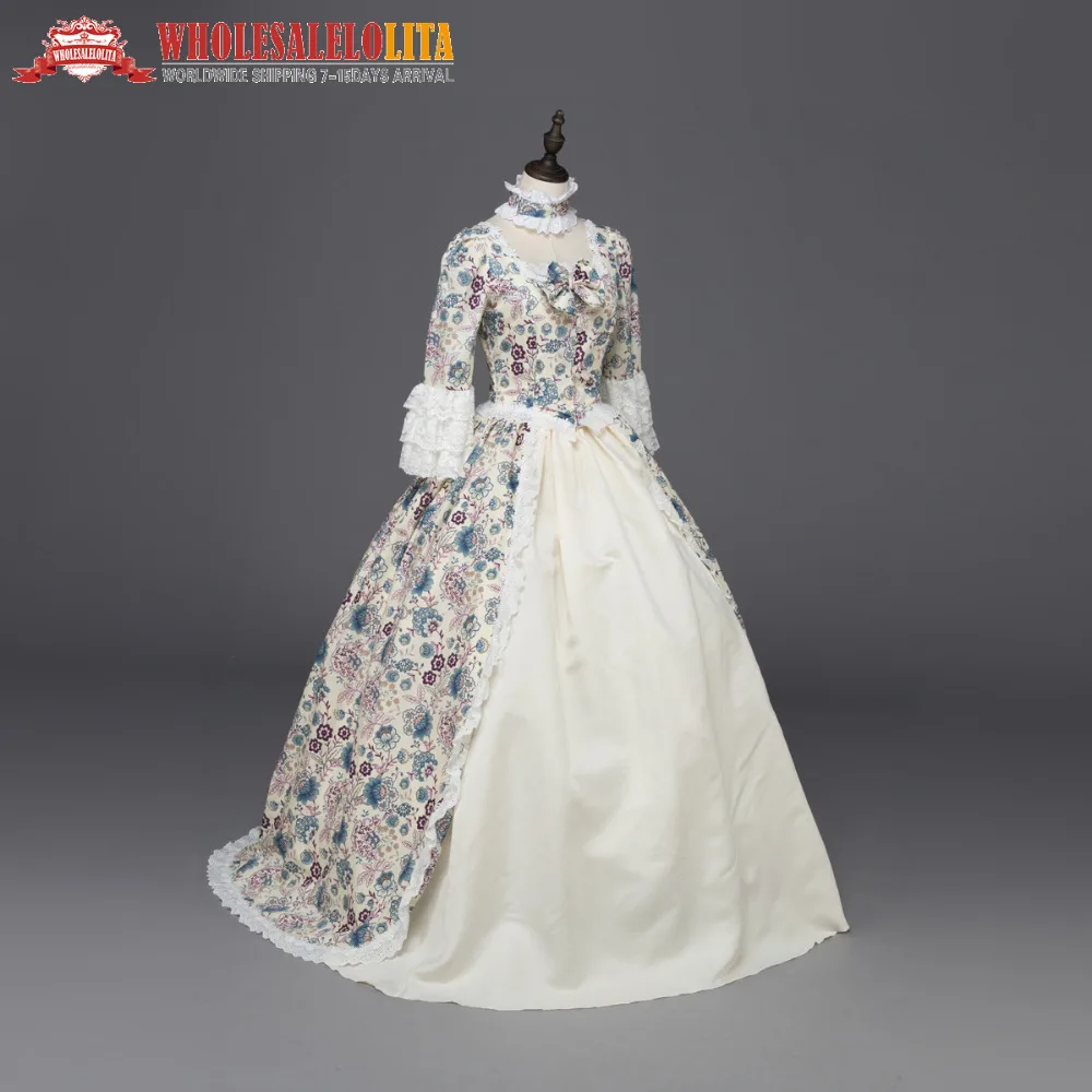 Платье из парчи с принтом Marie Antoinette Renaissance бальное платье платья вампира на