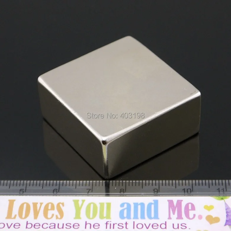 

N52 1PCS block 40x40x20mm Super Powerful Strong Rare Earth Block NdFeB Magnet Neodymium Magnets 40x40x20mm on the Counter