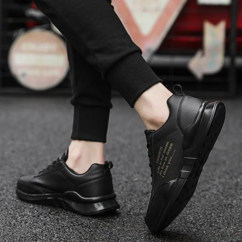 

Spring Autumn Solid Low Casual Vulcanize Shoes for Men Shallow Air Mesh Designer Sneakers Sewing Cross-tied Lace Up Casual Shoes