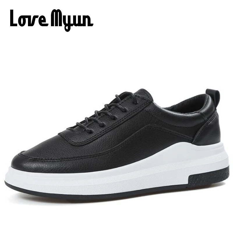 

2018 new fashion sneakers women breathable white shoes lace up Flat Platform girls thick soled shoes student casual shoes XA-96