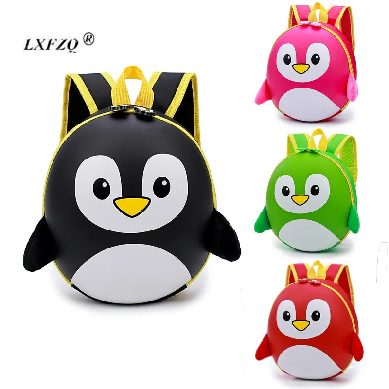 LXFZQ New EVA Penguin Orthopedic Schoolbag Children Backpack Hard Shell