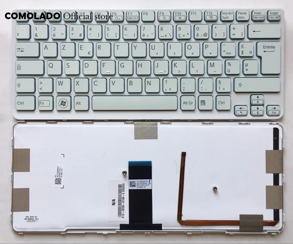 FR French keyboard For Sony VAIO SVE 14 SVE14 SVS14 SVE14A white  with backlit keyboard  FR Layout