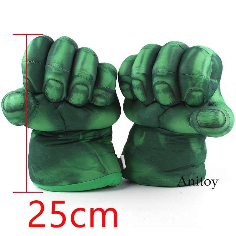 

The Incredible Hulk Gloves Plush Toy Superhero Marvel Toys Cosplay Christmas Gift for Kids Children Toy 25cm