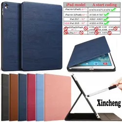 Простота искусственная кожа Smart Cover для нового iPad 9,7 дюйма 2017 2018/iPad Air 1 2 Folio Stand Case автовключение чехол