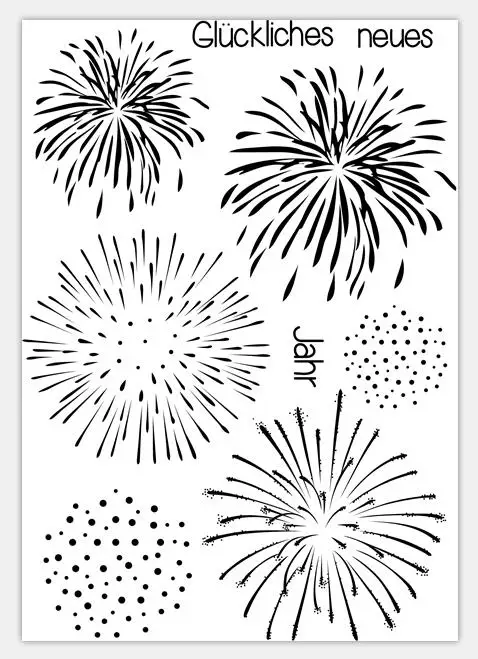

fireworks Transparent Clear Silicone Stamp/Seal for DIY scrapbooking/photo album Decorative clear stamp sheets M1162