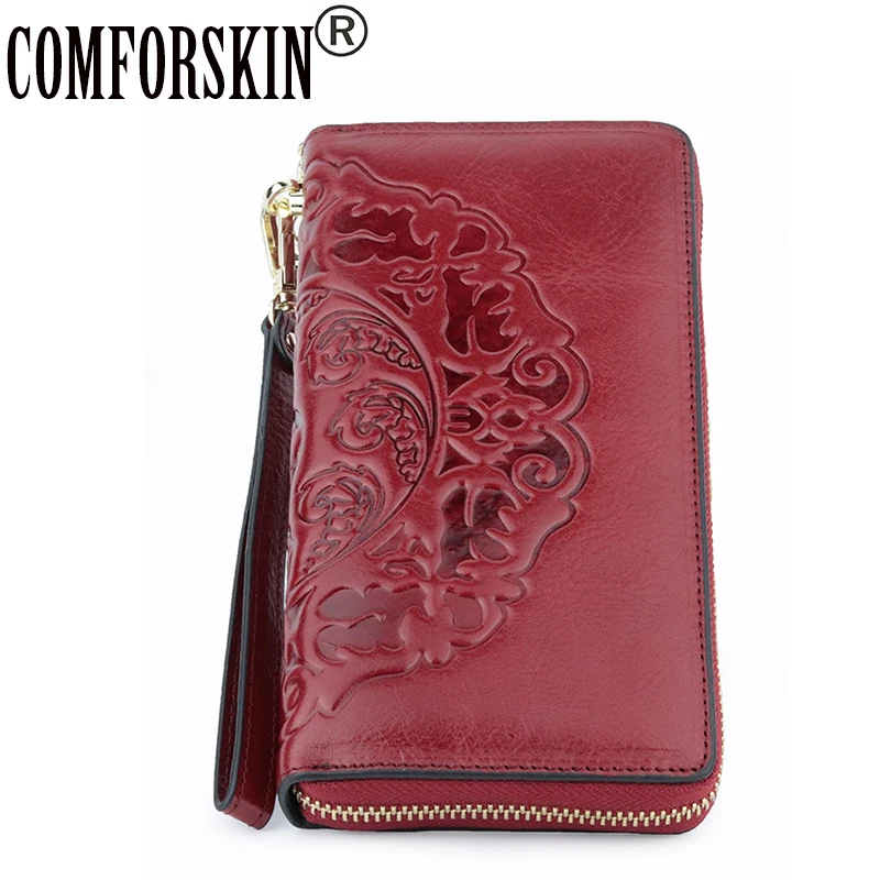 Длинный винтажный женский кошелек COMFORSKIN с кисточками уникальные женские