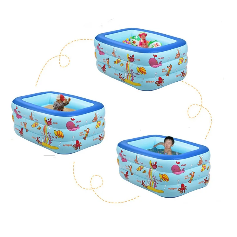 Hot Sale Blue Kids Plastic Swimming Pool 165x125x60cmin Swimming Pool