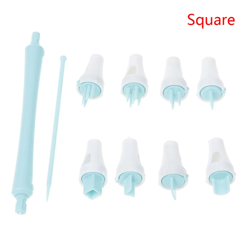 Square 10 шт./компл. Кухня гаджеты Пластик DIY Инструменты Аксессуары для форм для придания формы мастике Die Еда Класс сахар цветок формочек для выпечки - Цвет: Square