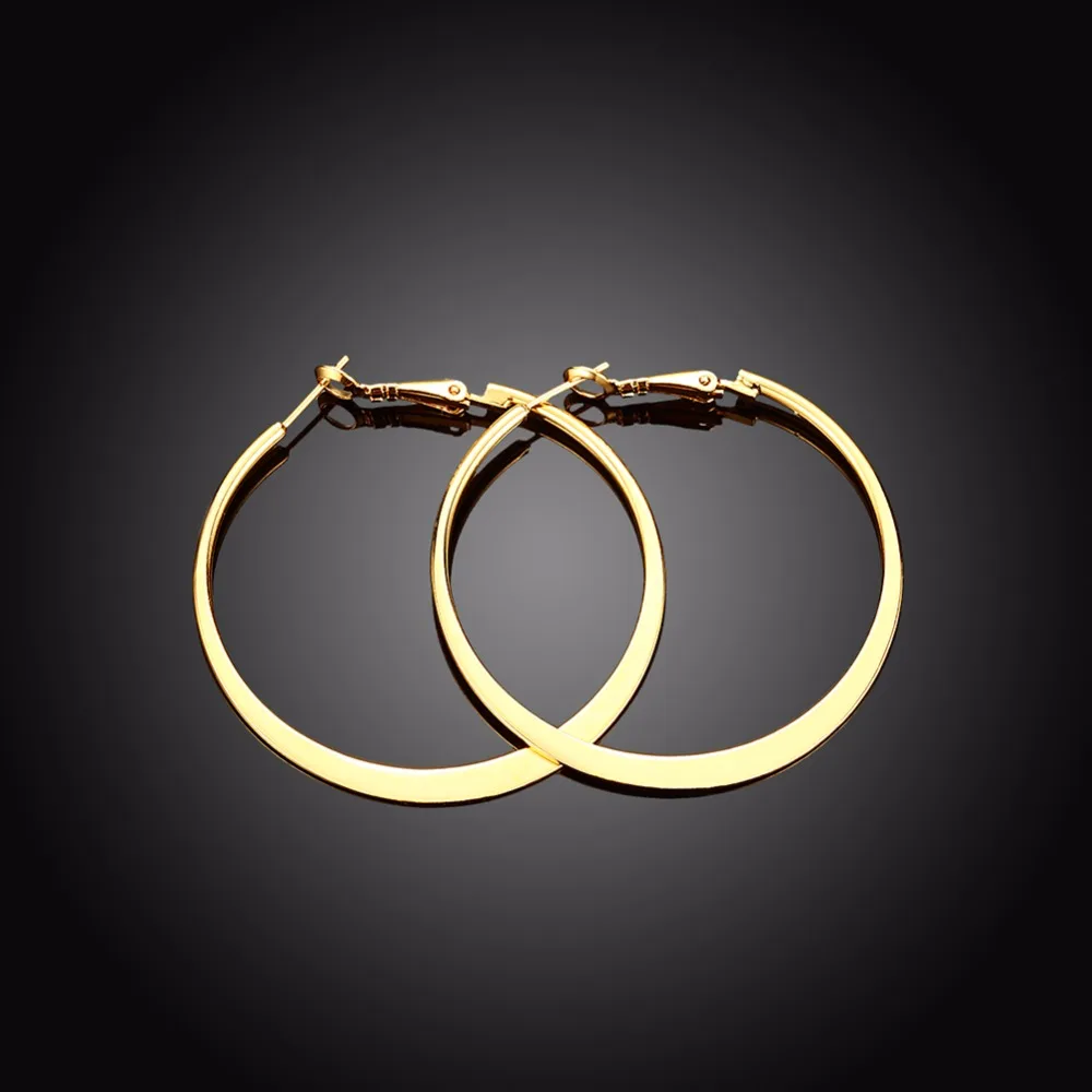 CHUKUI Pendientes Mujer Hoop Earrings Female Big Circle Hoop Earrings Gold  Silver  Rose Gold Earring For Women  Girl Jewelry (8)