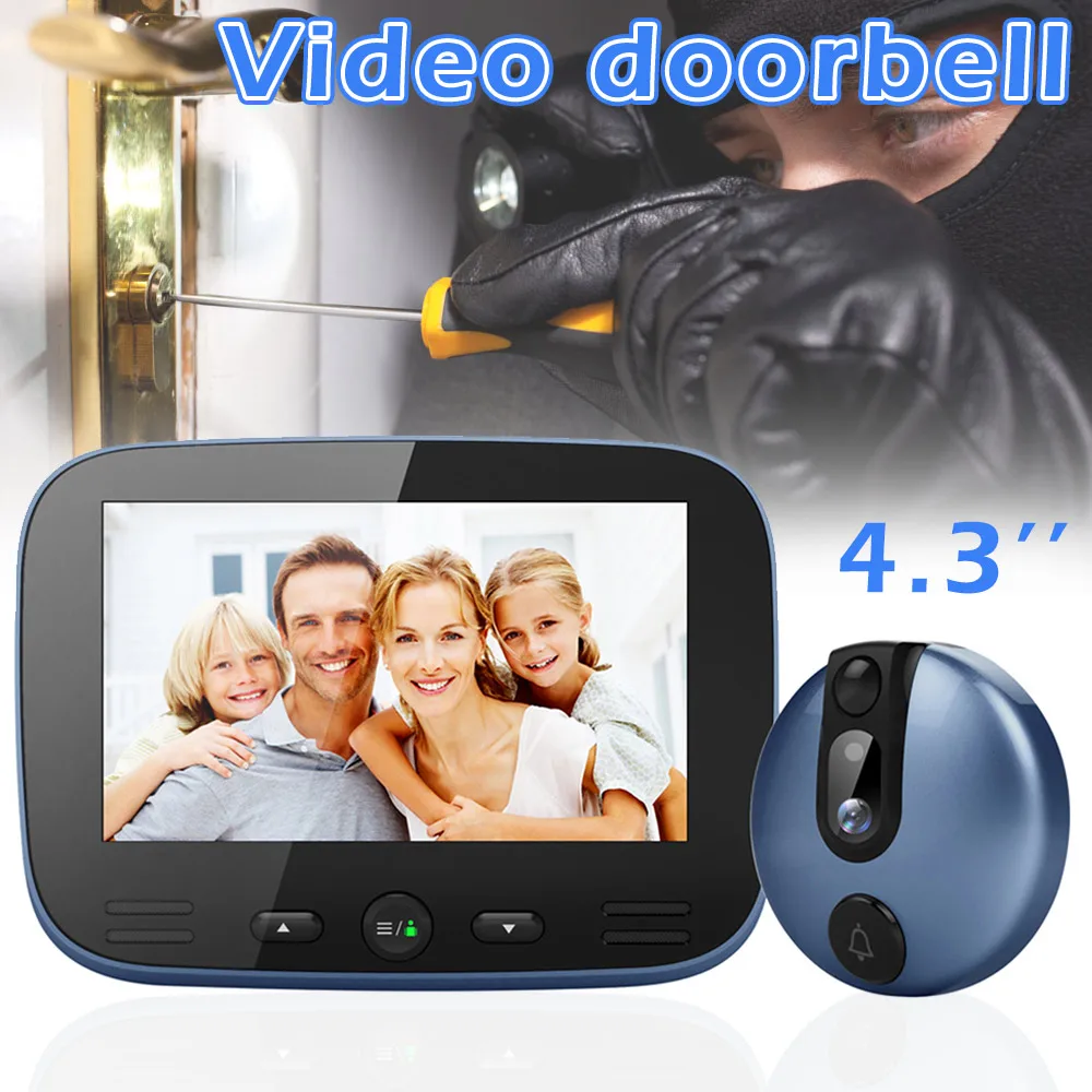 

4.3 Inch Smart HD Video Door Phone System Visual Wireless IR Intercom Doorbell Camera XXM8