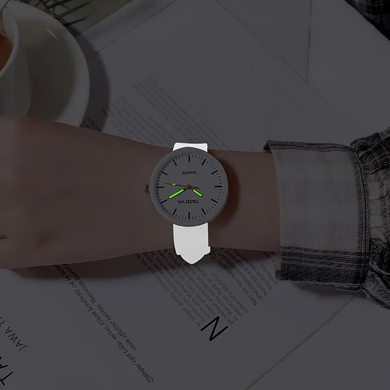Новые модные часы трендовые простые спортивные мужские часы студенческие Мультяшные детские часы светящиеся wow пластиковые женские часы