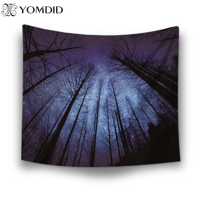 

Wall Hanging Tapestries Sunrise forest Beautiful Sight Printed Tree Natural Scenery Tapestry Living Room Decor Tapestry Tapiz