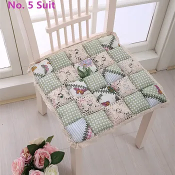 

Pastoral Style Seat Cushion Thick Sofa Seat Mat Cute Hollow Out Lace Edge Chair Decor Office Cushion Pad Bay Window Seat Cushion
