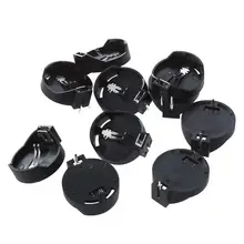 10pcs Black Round Button Battery Holder Case for CR2032 2016 2025                                                             #8