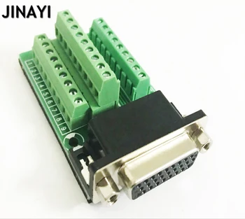 

26 Pin DB26 D-SUB Male Female Adapter to PCB Terminal Signals Module Breakout Board Connector With Insulating Mat