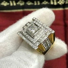 Роскошная Свадебная лента, большие золотые широкие мужские кольца на палец, микро ПАВЕ, обручальные кольца с фианитами для женщин, хорошее ювелирное изделие, подарки Z5M266