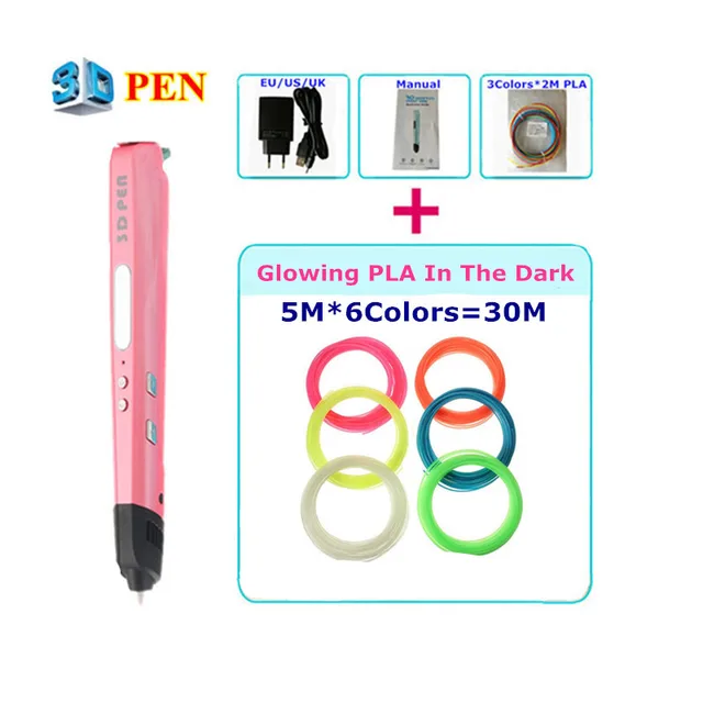 Special Price Factory Outlet Top Quality 3D Pen For Best Creative Kids Gift Good Hand Feeling 3D Drawing Pen With 6 Colors Glowing PLA In Dark Special Price Factory Outlet Top Quality 3D Pen For Best Creative Kids Gift Good Hand Feeling 3D Drawing Pen With 6 Colors Glowing PLA In Dark
